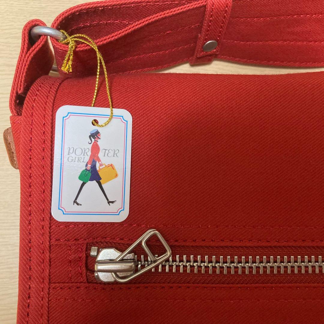 PORTER GIRL NAKED ショルダーバッグ L レッド(新品未使用)