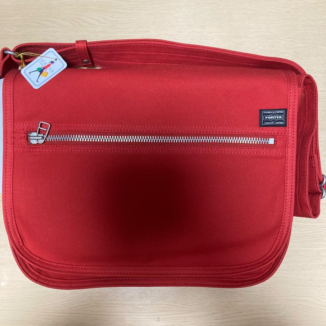 PORTER GIRL NAKED ショルダーバッグ L レッド(新品未使用)