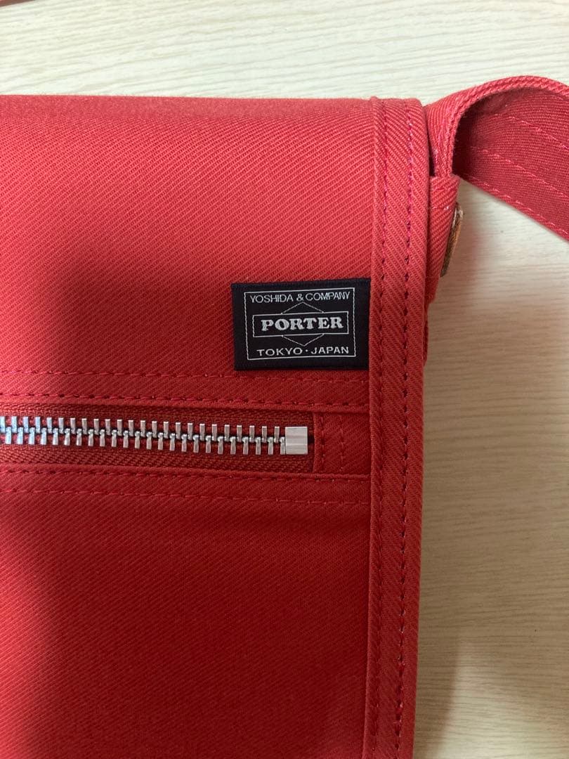 PORTER GIRL NAKED ショルダーバッグ L レッド(新品未使用)