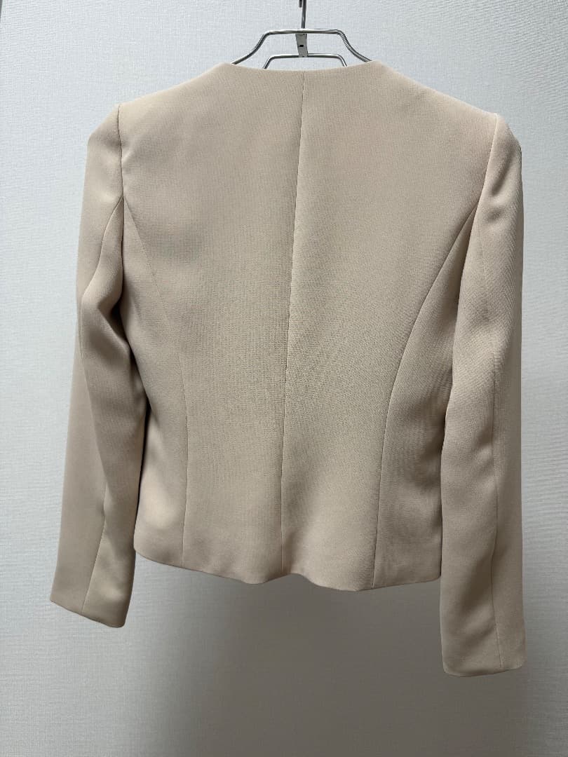 ANAYI ノーカラージャケット S ベージュ