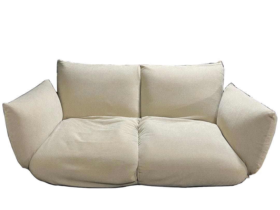 無印良品 MUJI リクライニング フロアソファ ２シーター ベージュ 2人掛け