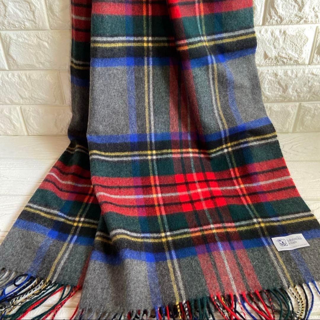 ジョンストンズ Johnstons カシミヤマフラー【大判】ストール