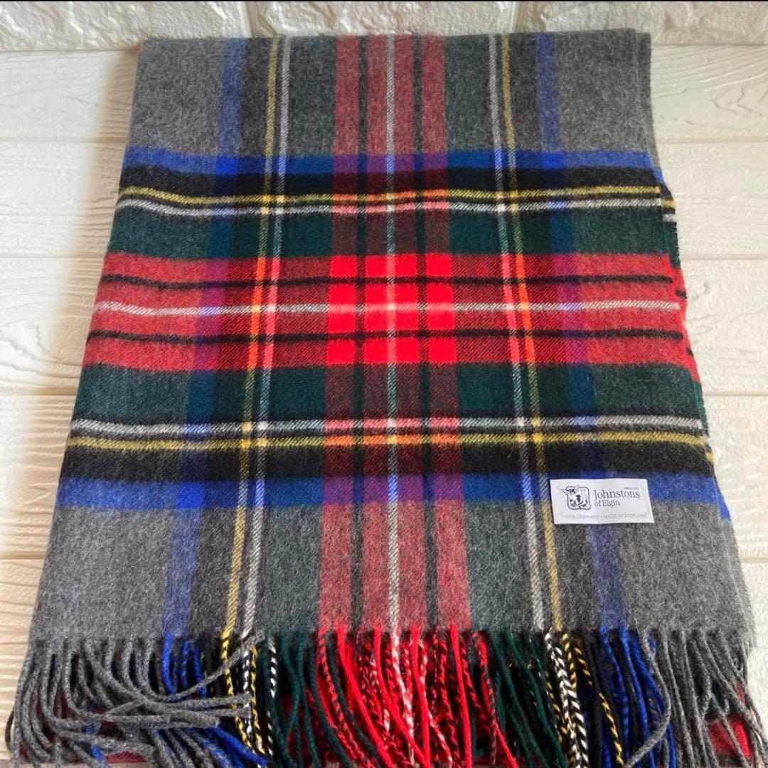 ジョンストンズ Johnstons カシミヤマフラー【大判】ストール