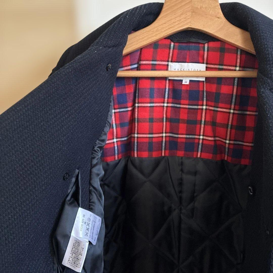 【マッキントシュ フィロソフィー 】ダブルブレストコート ネイビー