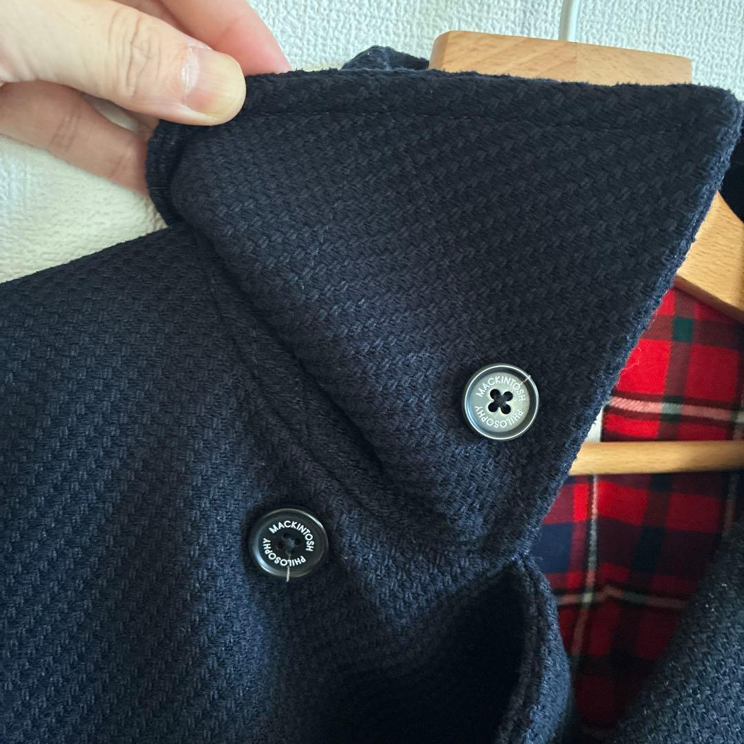 【マッキントシュ フィロソフィー 】ダブルブレストコート ネイビー