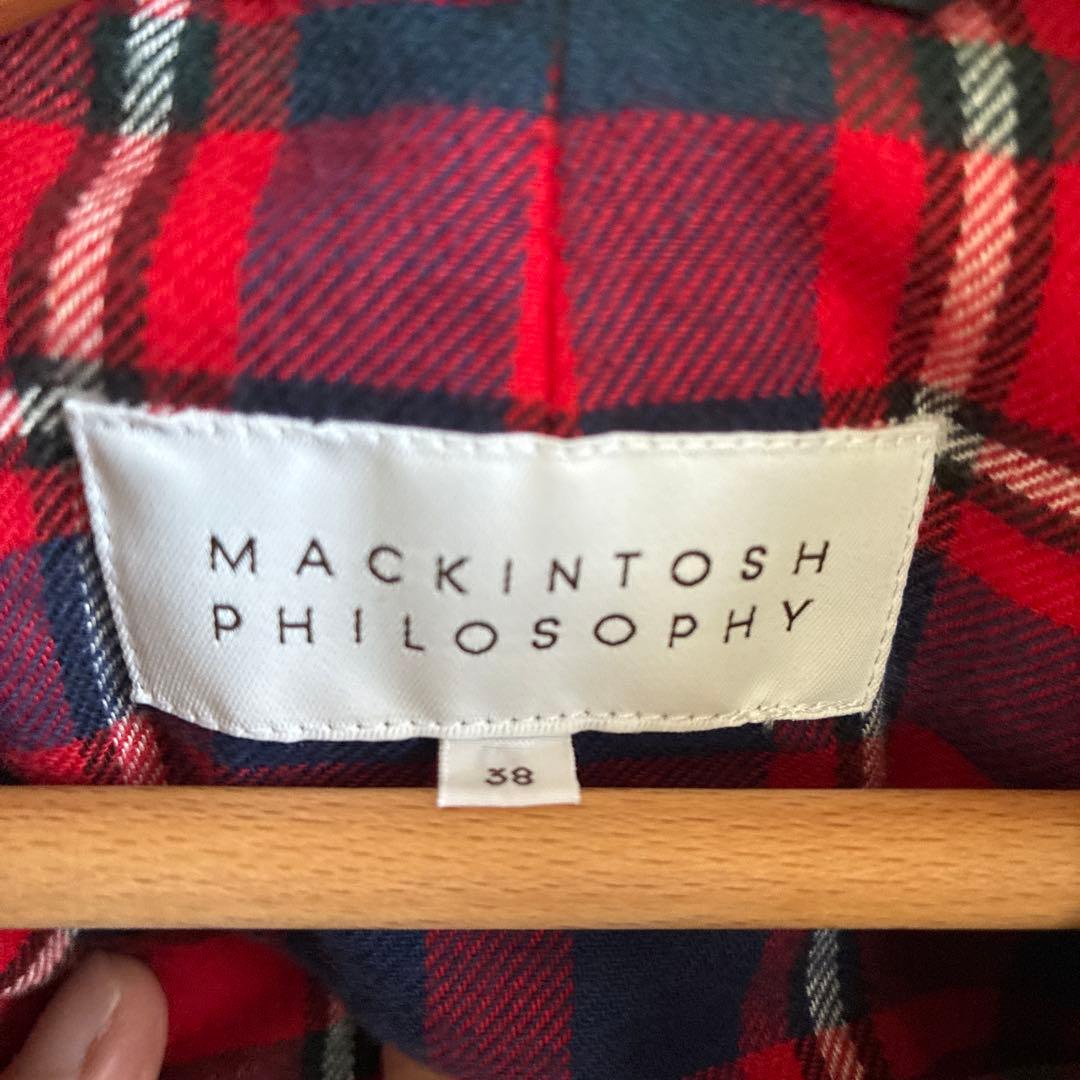 【マッキントシュ フィロソフィー 】ダブルブレストコート ネイビー