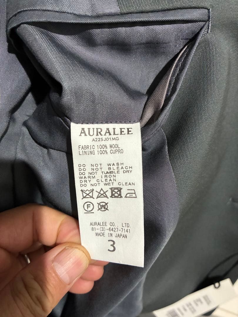 ジャケット・アウター AURALEE light wool max gabardine jacket