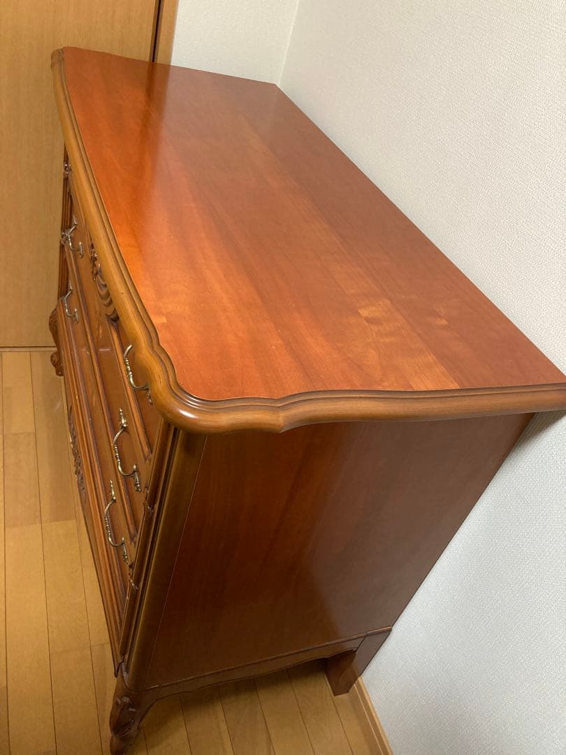 【とき乃】アンティーク　猫脚　西洋スタイル 木製チェスト 3引き出し