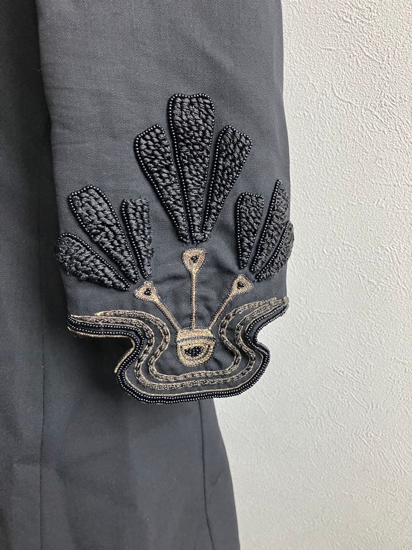 ★ ヨウジヤマモト 日本製 両面ボタン 刺繍袖 デザイン テーラードジャケット