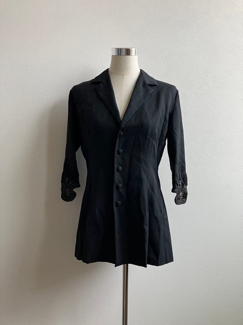 ★ ヨウジヤマモト 日本製 両面ボタン 刺繍袖 デザイン テーラードジャケット