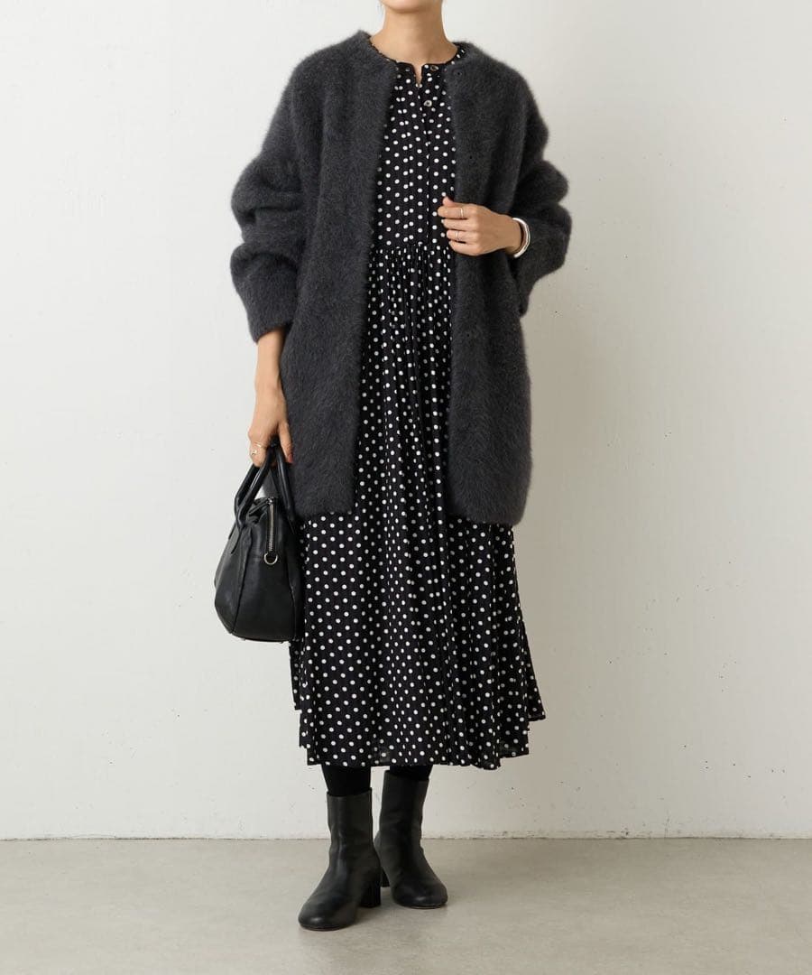 ビアズリー　BEARDSLEY ドットギャザー　ワンピース　サイズ1 M L用