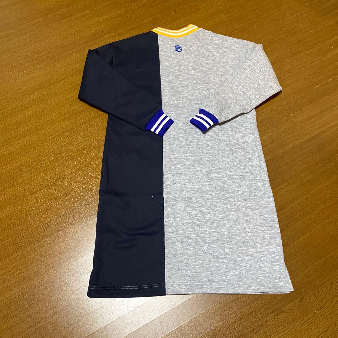 パーリーゲイツ　ゴルフ　ワンピース　グレー　紺黄　秋冬　裏起毛　レディース　美品