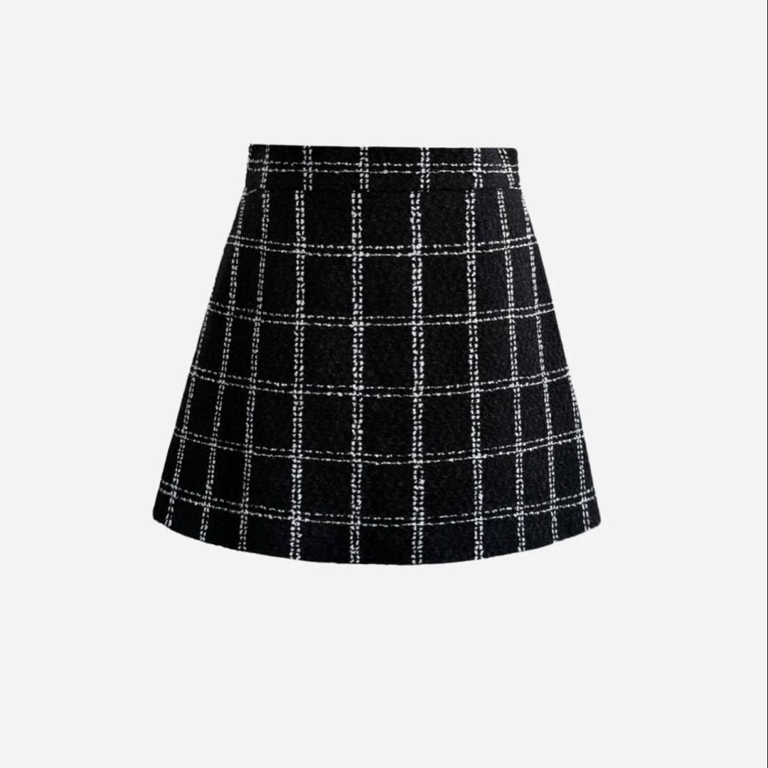 sheller check tweed culottes チェックキュロット