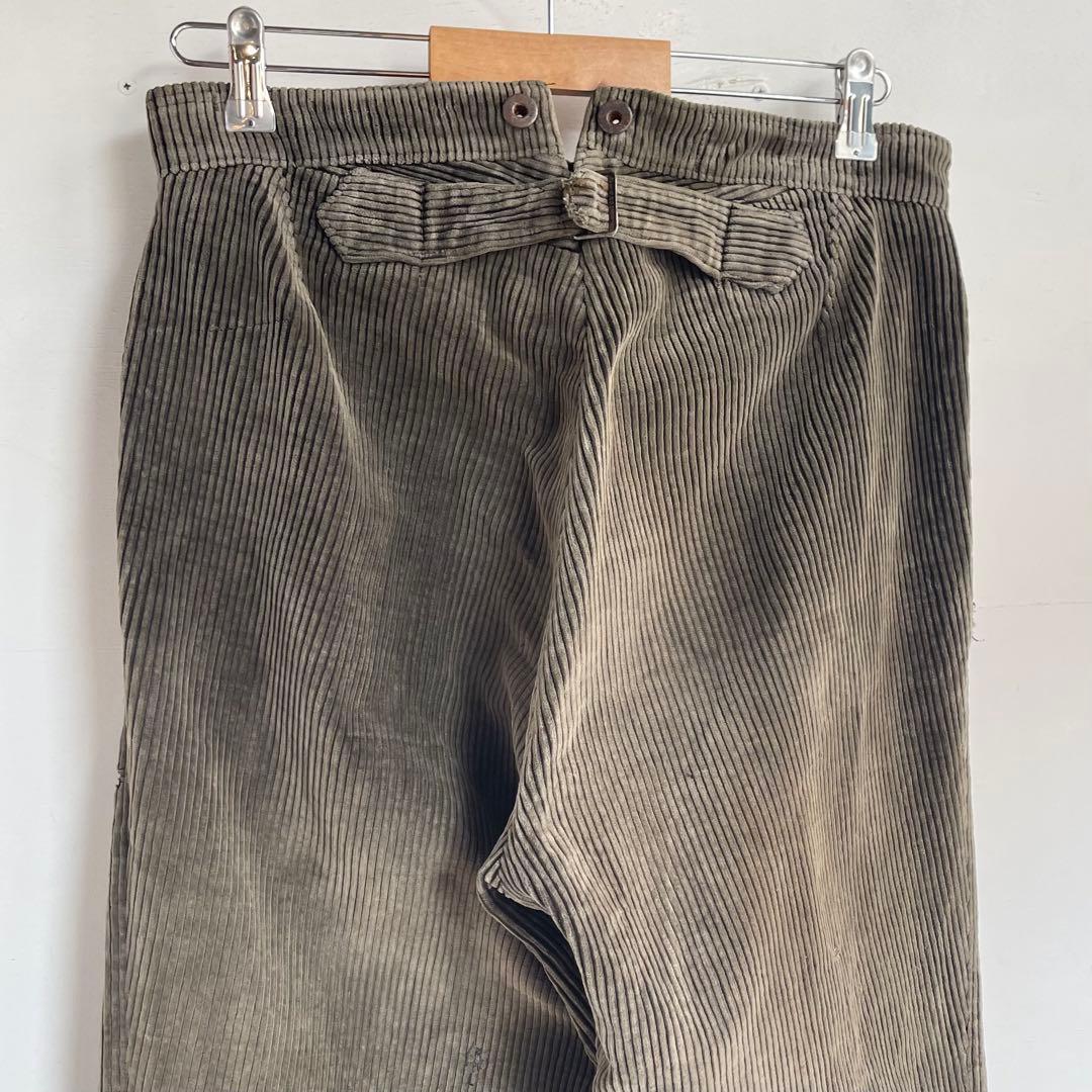 30s 40s モンサンミッシェル コーデュロイパンツ ヴィンテージ 古着