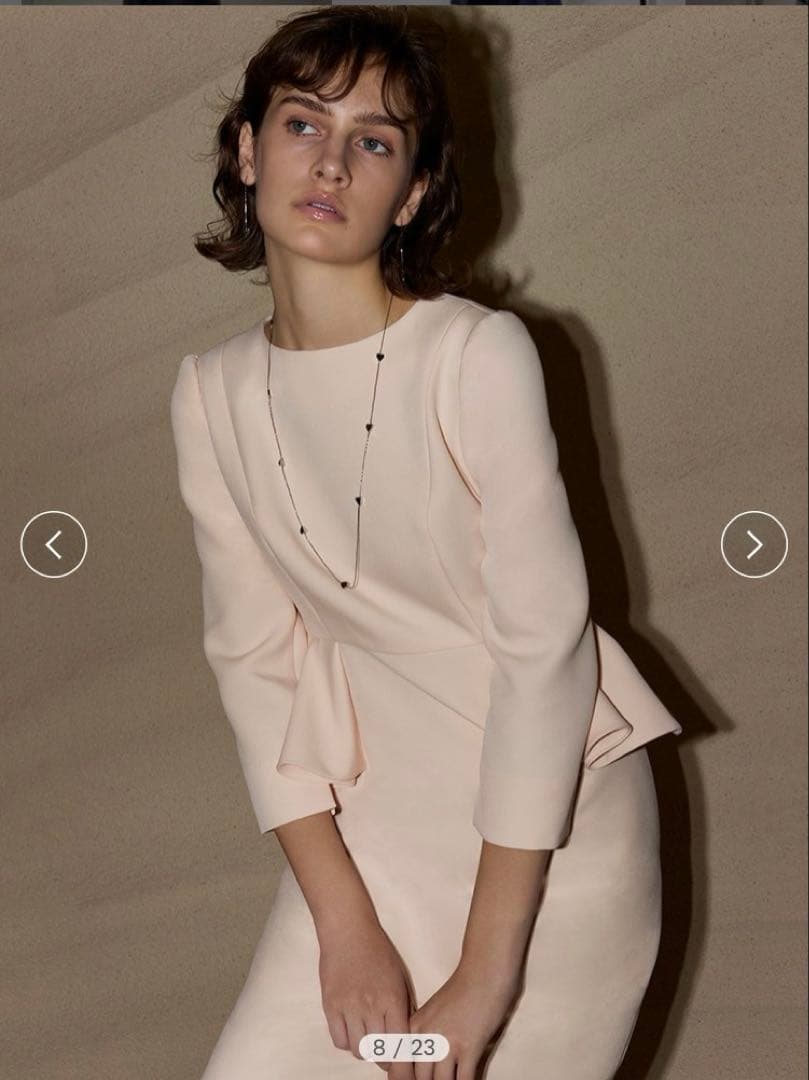 CELFORD セルフォード ロングスリーブペプラムタイトワンピース 34