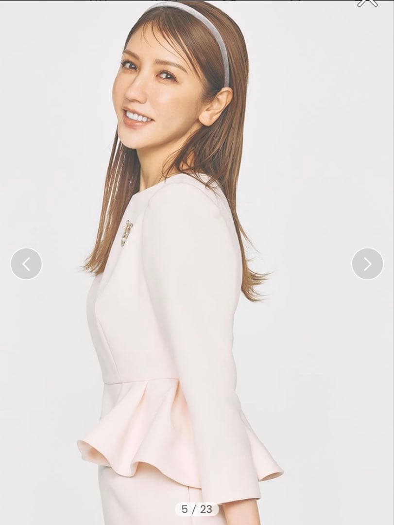 CELFORD セルフォード ロングスリーブペプラムタイトワンピース 34