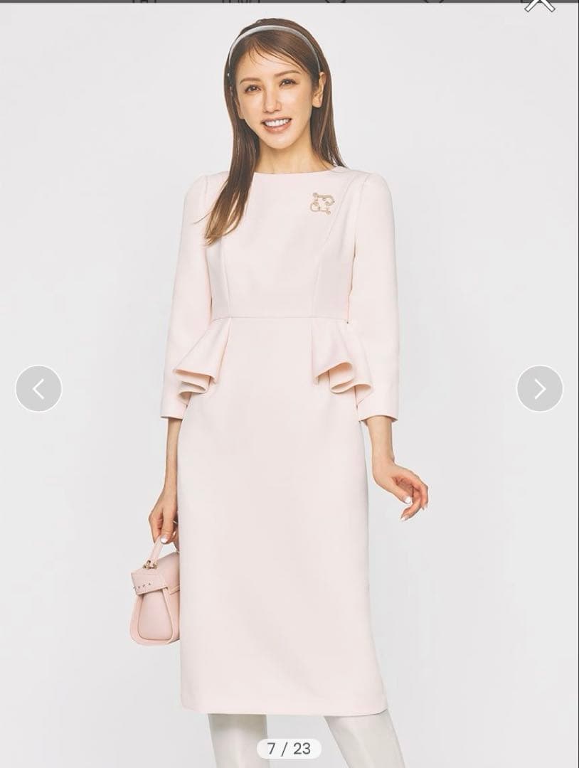 CELFORD セルフォード ロングスリーブペプラムタイトワンピース 34