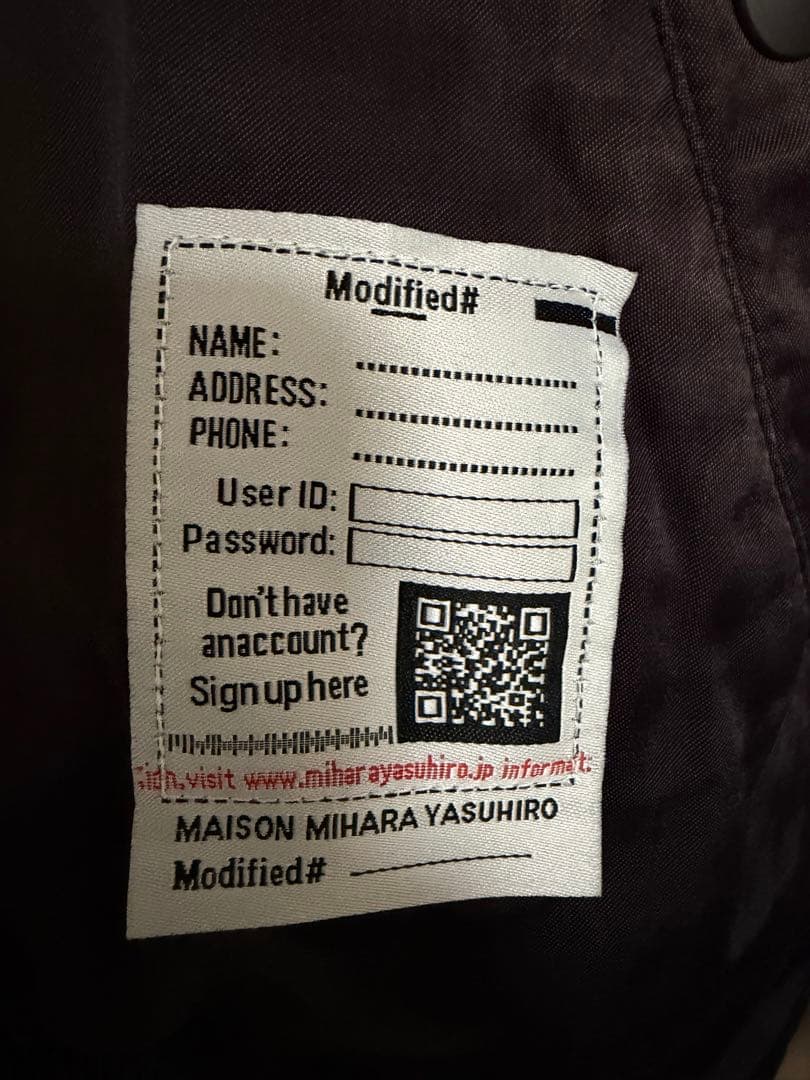 ジャケット・アウター MaisonMIHARA YASUHIRO AGED FLIGHT JACKET