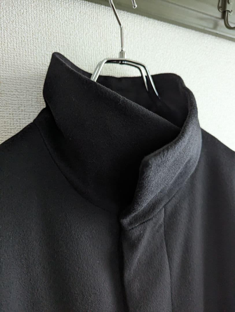 【美品】Galerie Vie カシミヤ100ウールコート黒 スタンドカラー