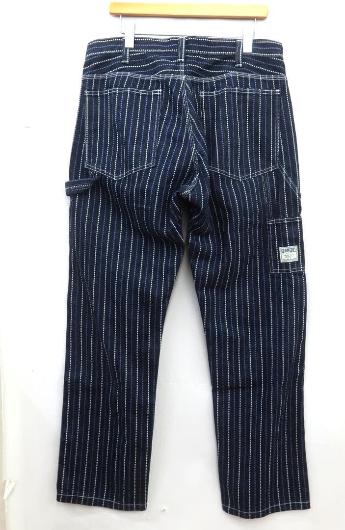 3401 美品 児島ジーンズ バイカラーウォバッシュペインターパンツ【G】.