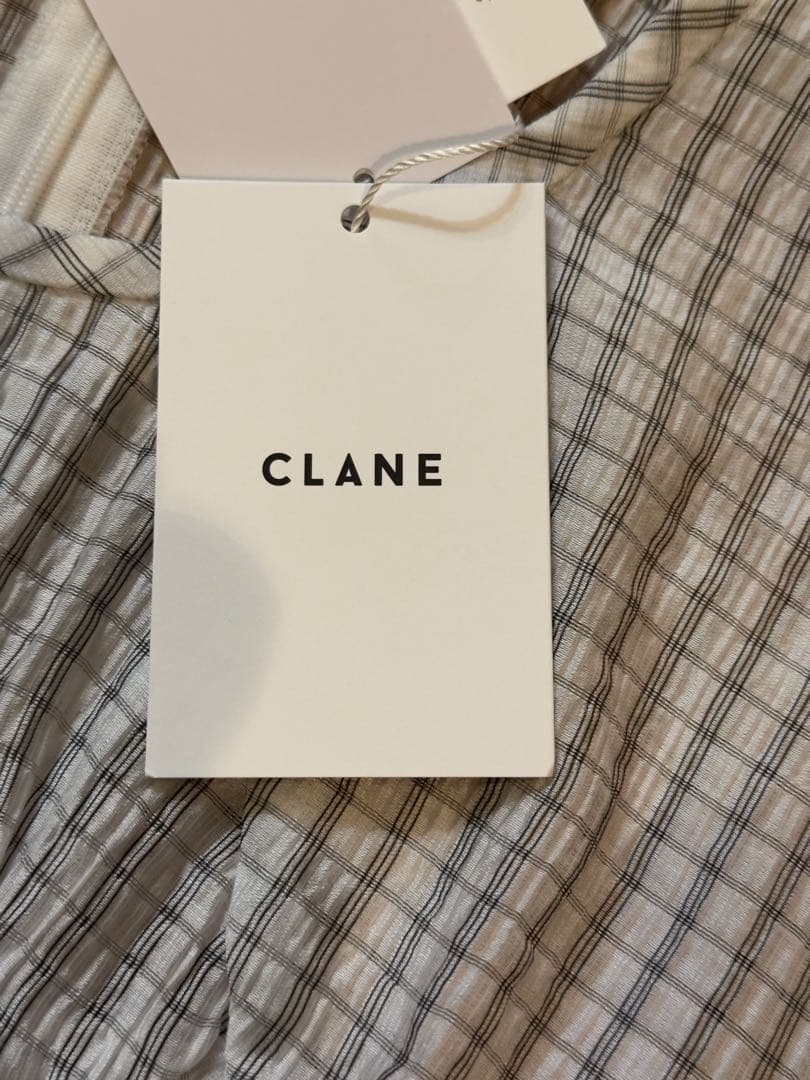 CLANEチェック柄タイトフィットワンピース【未使用品】