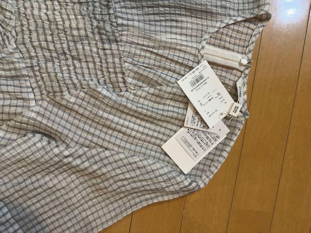 CLANEチェック柄タイトフィットワンピース【未使用品】