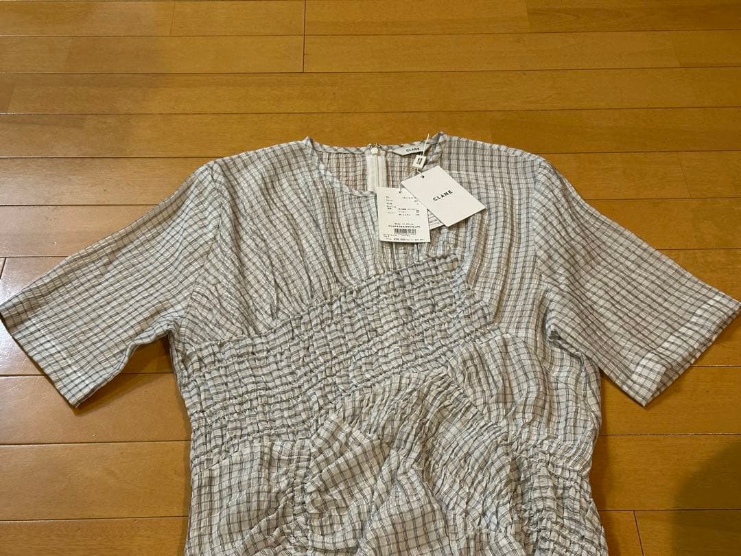 CLANEチェック柄タイトフィットワンピース【未使用品】