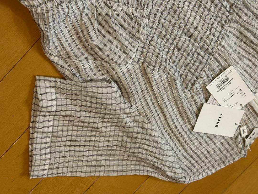 CLANEチェック柄タイトフィットワンピース【未使用品】