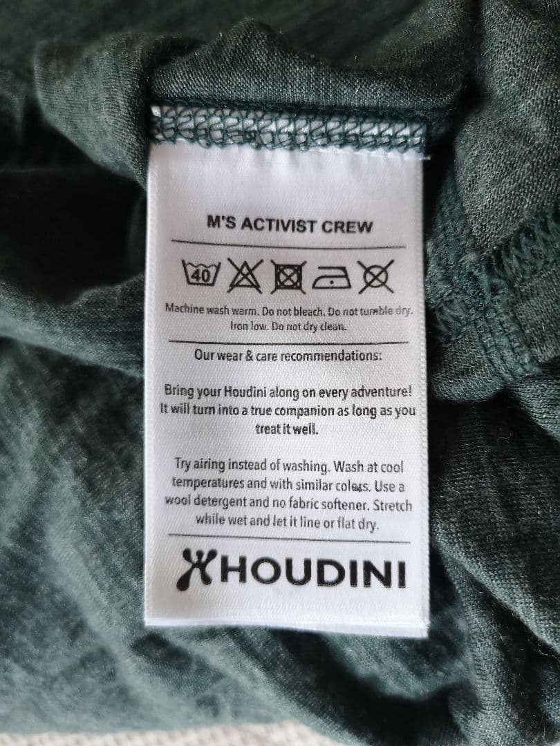 美品 フーディニ acrivist crew メリノウール LS メンズMサイズ