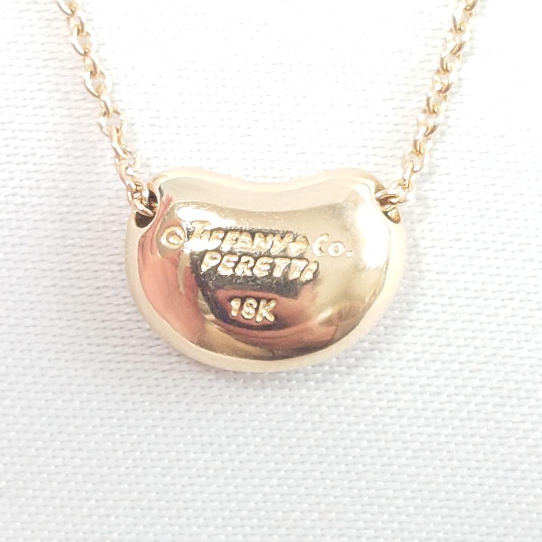 【美品】TIFFANY ティファニー K18YG ビーンズ ネックレス 7305