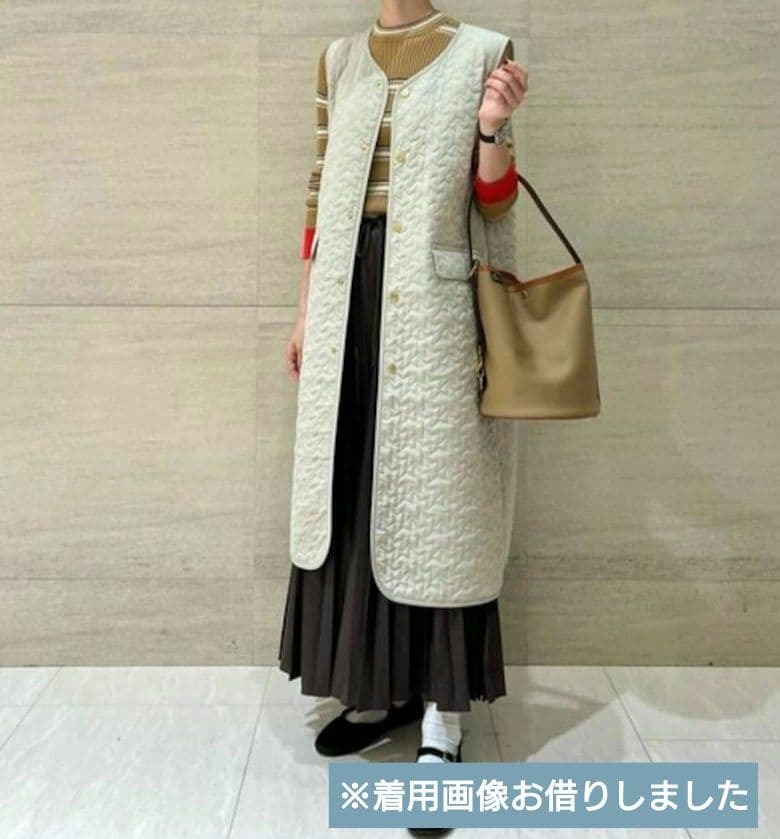 Le glazik キルティングロングベスト 極美品 ル グラジック アイボリー