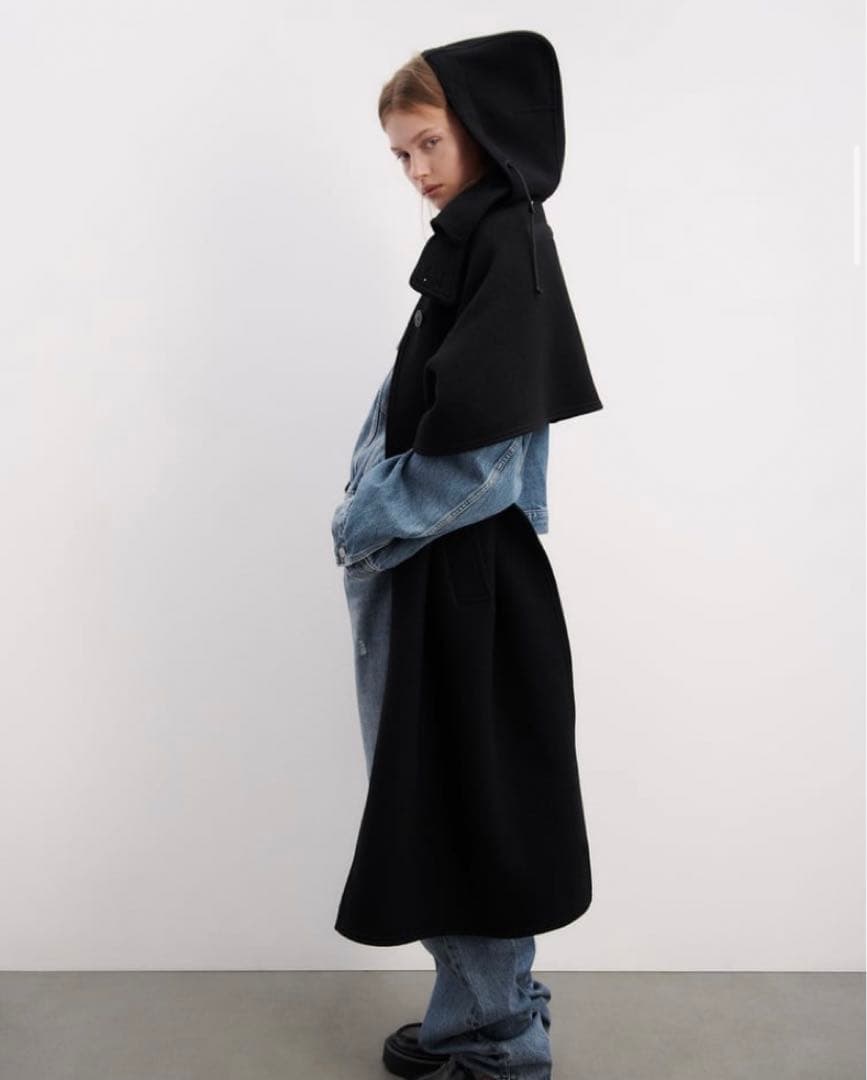 ZARA ZW ウールブレンドケープ LIMITED EDITION