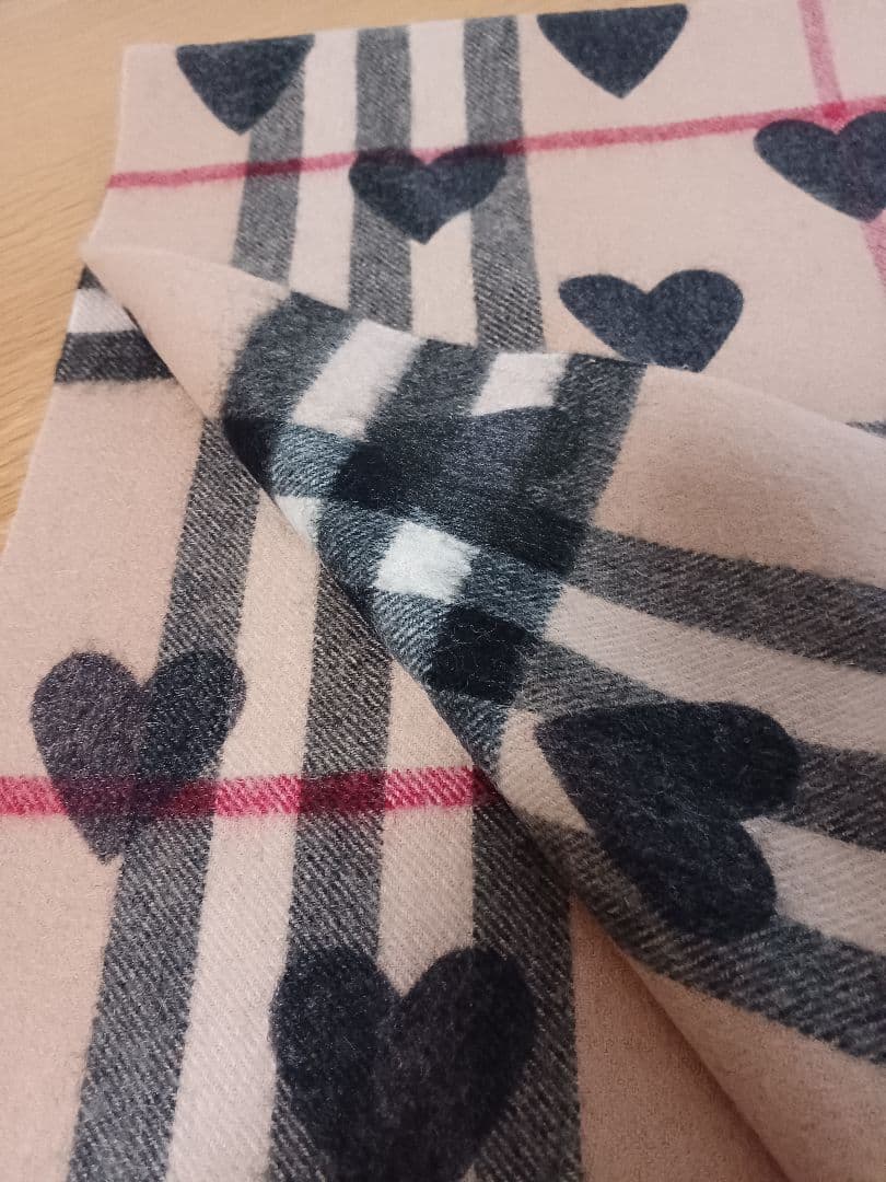 美品　BURBERRYマフラー　リバーシブル　カシミヤ100