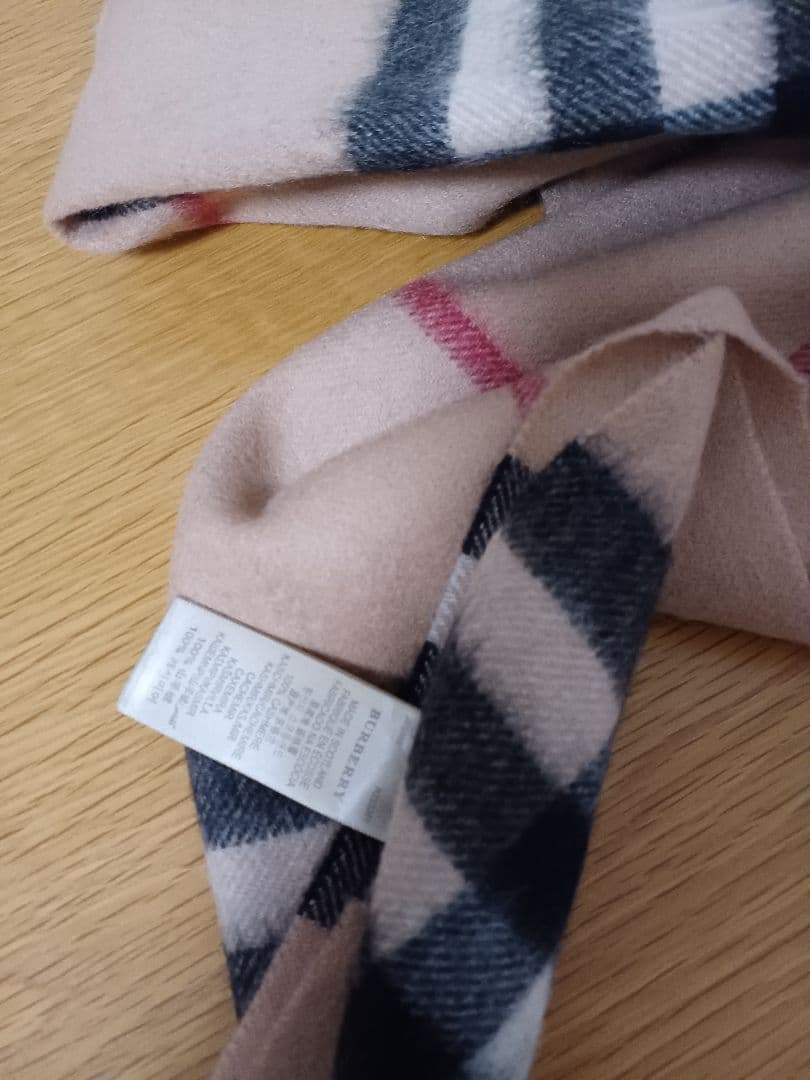 美品　BURBERRYマフラー　リバーシブル　カシミヤ100