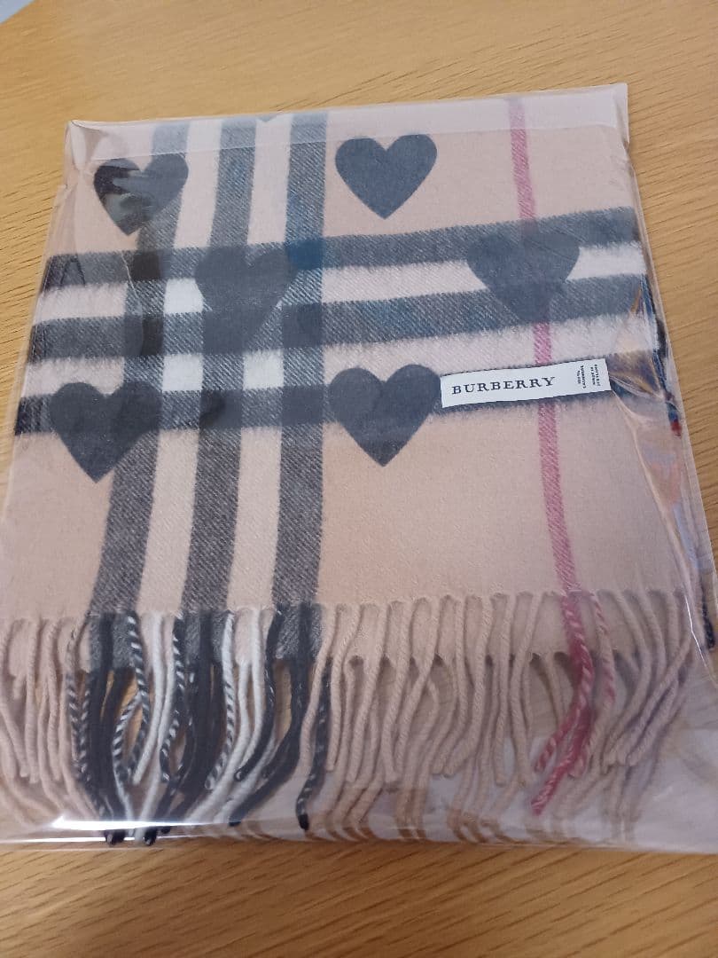 美品　BURBERRYマフラー　リバーシブル　カシミヤ100