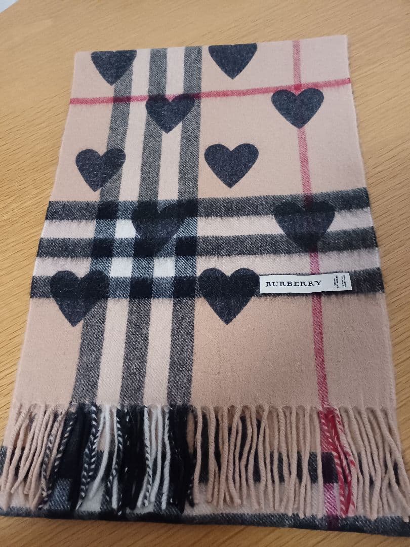 美品　BURBERRYマフラー　リバーシブル　カシミヤ100