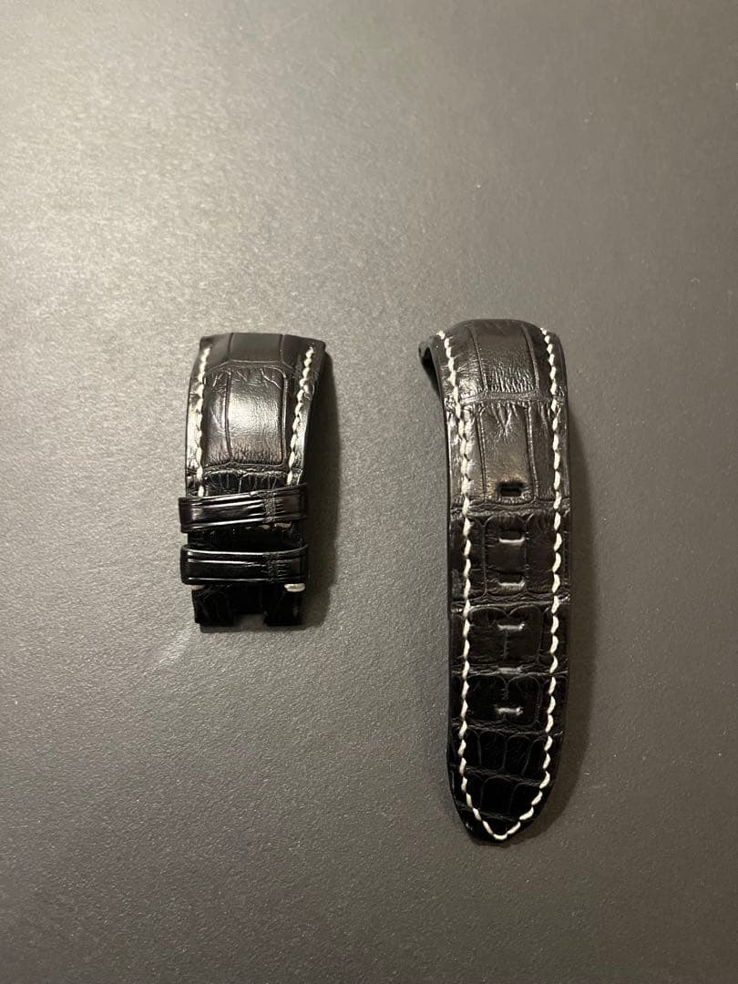 夏仕様パネライ クロコダイルストラップ裏ラバーearnest dバックル仕様