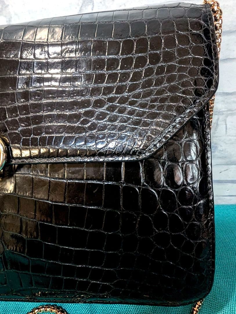 ♥マーガレット♥極美品♥グッチ GUCCI ショルダーバッグ クロコダイル