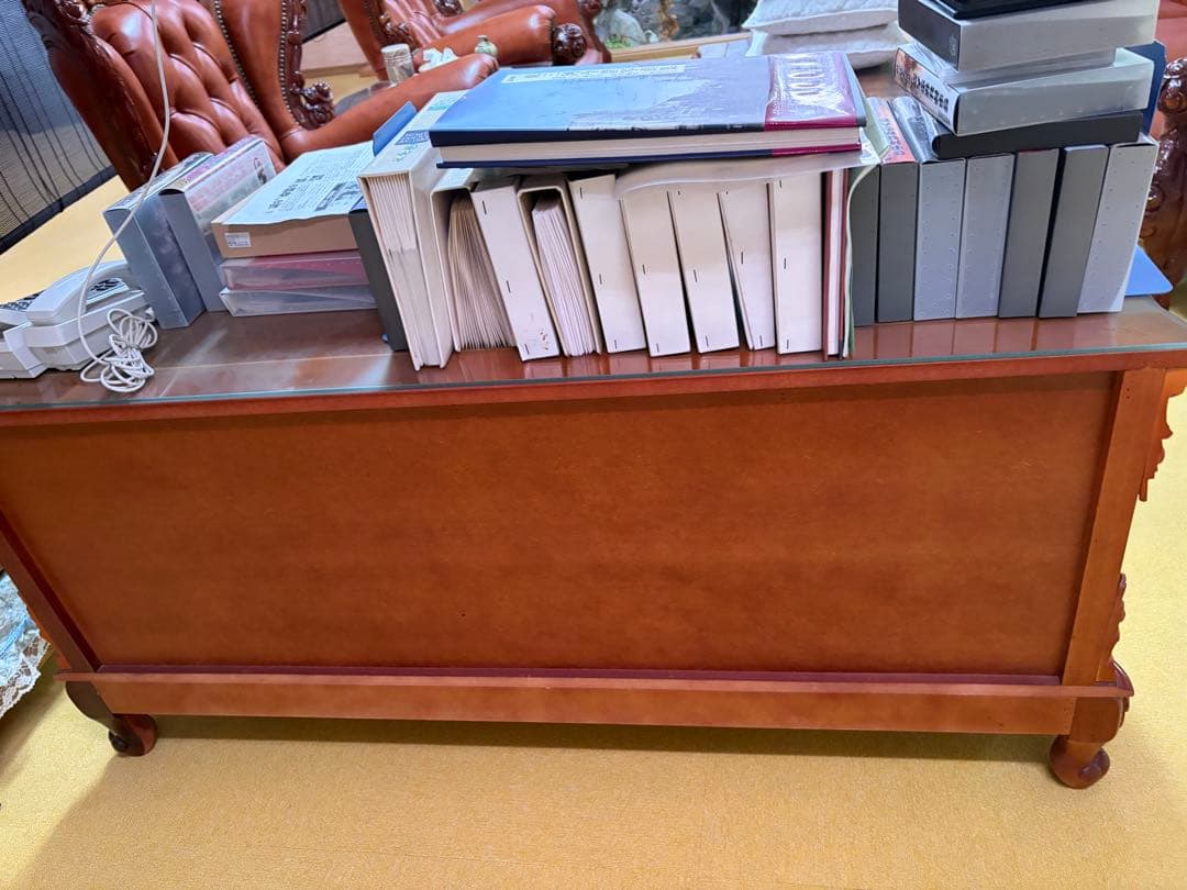 西洋家具 花柄インレイ 木製