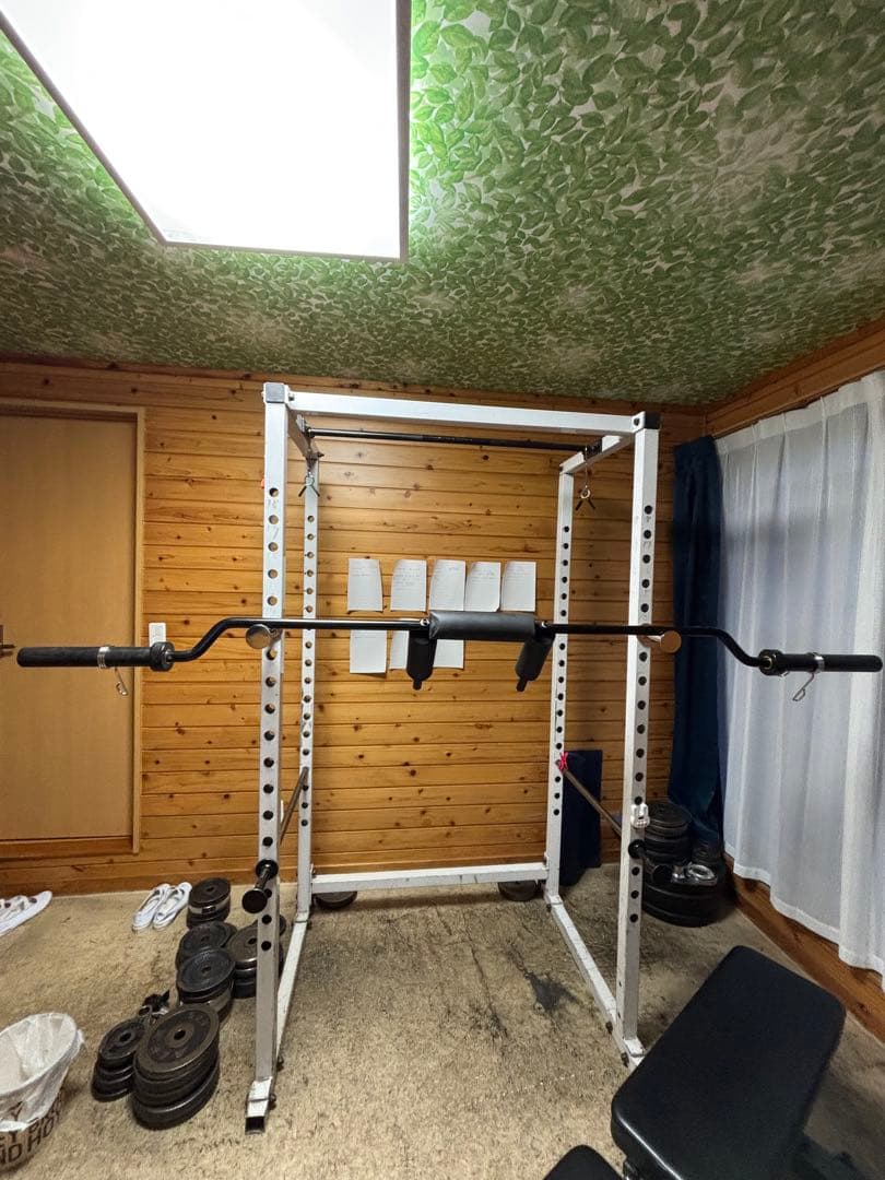 セーフティースクワットバー　50mmプレート用　スプリングカラー付き