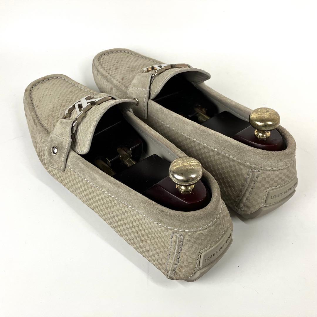 ルイヴィトン　モンテカルロ　ドライビングシューズ　LVロゴ ダミエ柄　27cm
