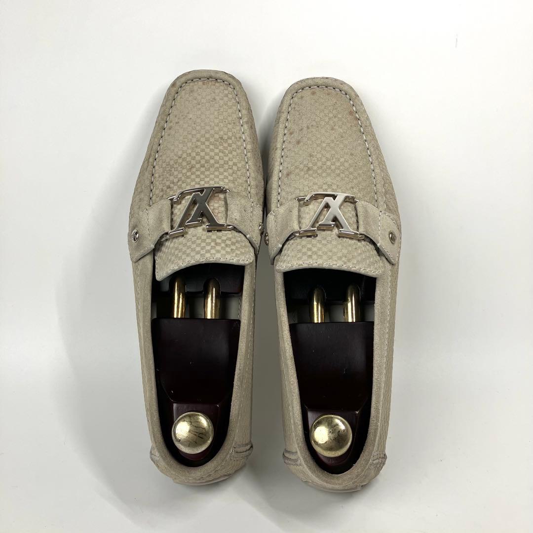 ルイヴィトン　モンテカルロ　ドライビングシューズ　LVロゴ ダミエ柄　27cm