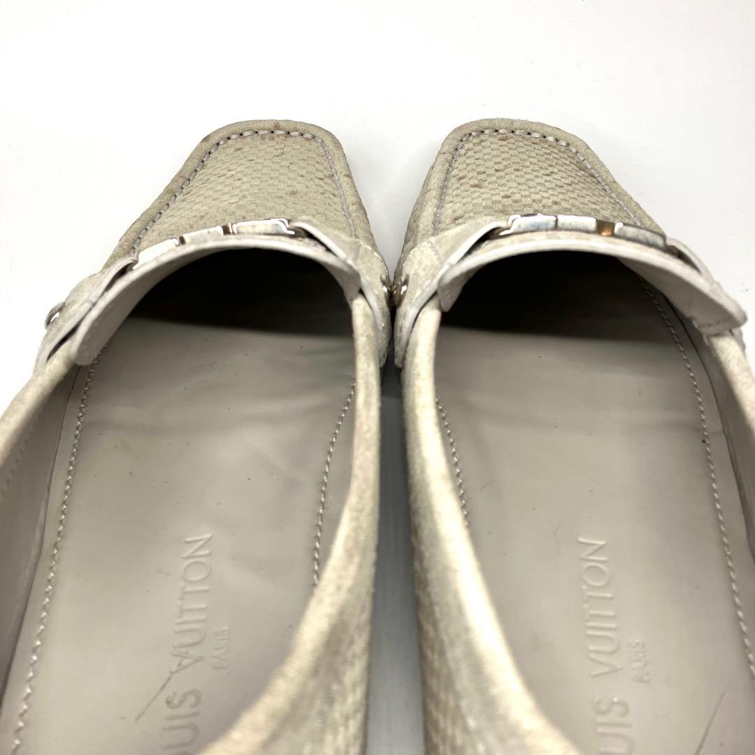 ルイヴィトン　モンテカルロ　ドライビングシューズ　LVロゴ ダミエ柄　27cm