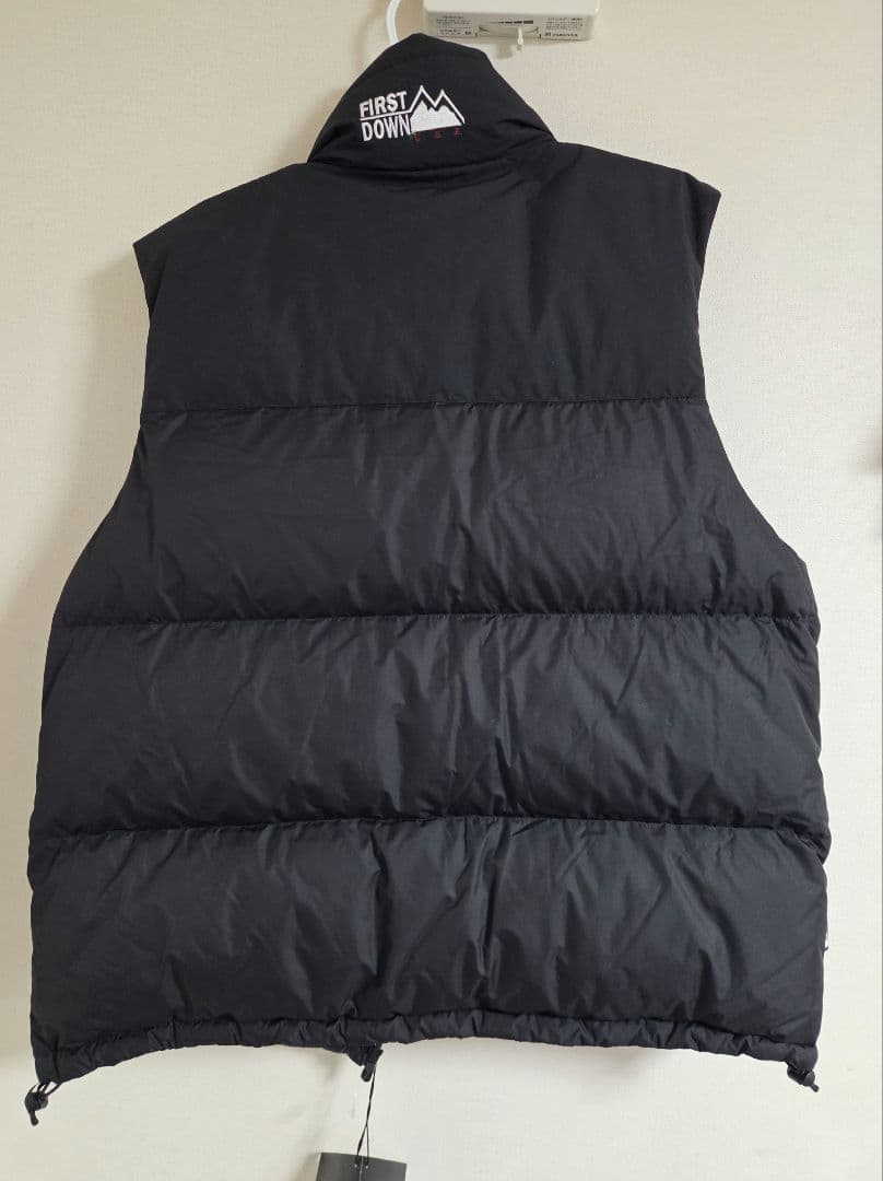 新品　FIRST DOWN ブラック ダウンベスト　XL