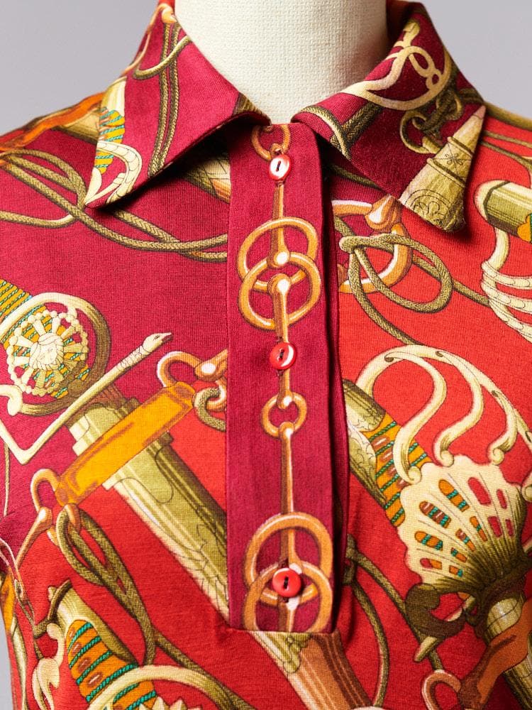 【SIZE:38】HERMES カシミヤシルク混 長袖シャツ