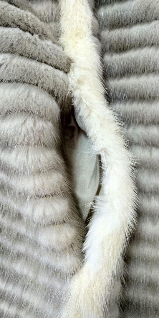 ミンク毛皮コート シルバーグレー