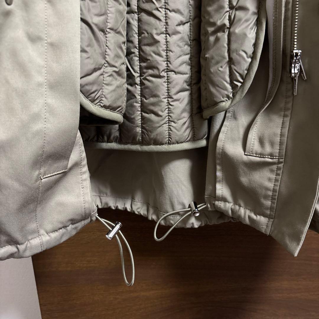 【MIDIUMISOLID】ライナー付きロングコート　カーキ