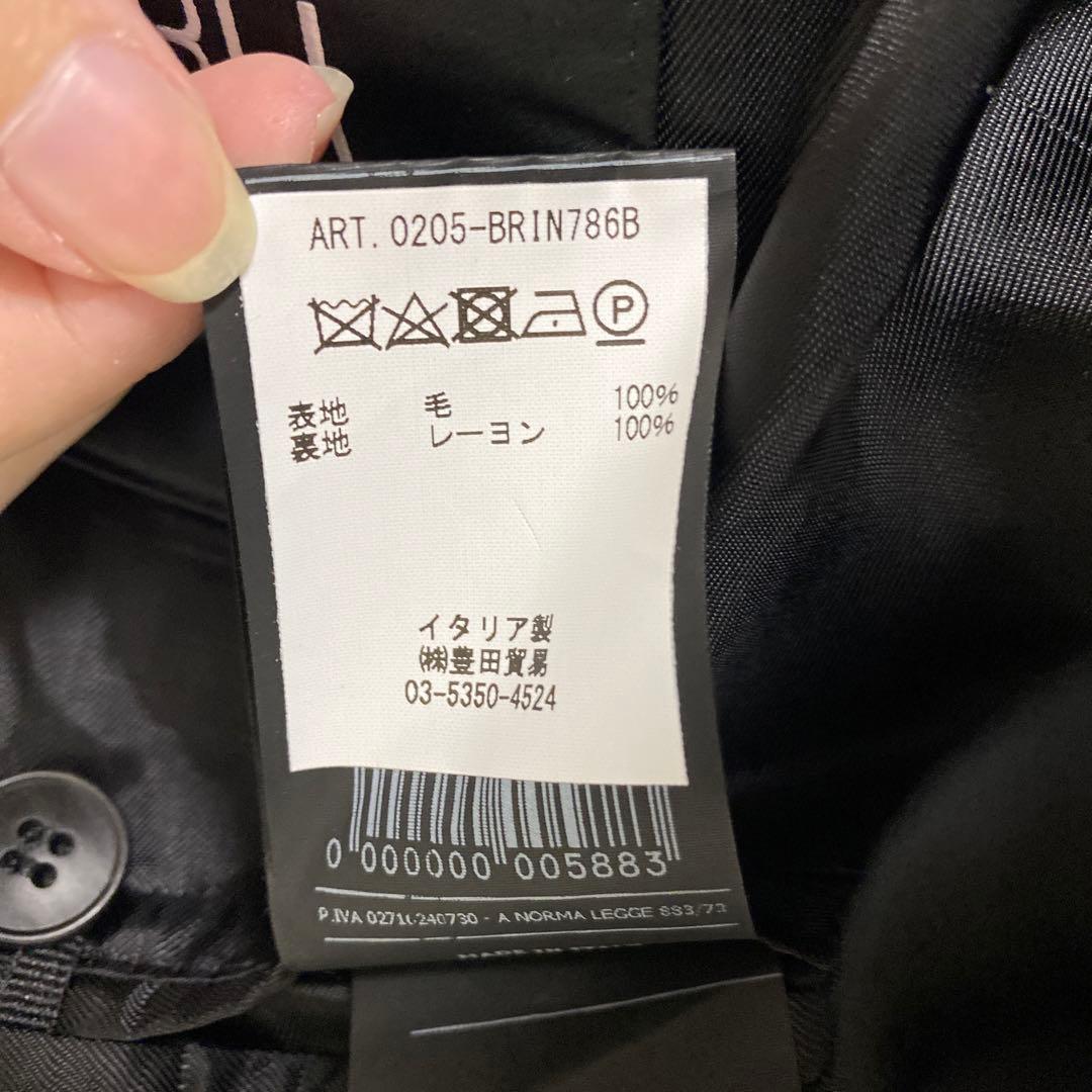 hevo チェック柄 ダブルブレストコート