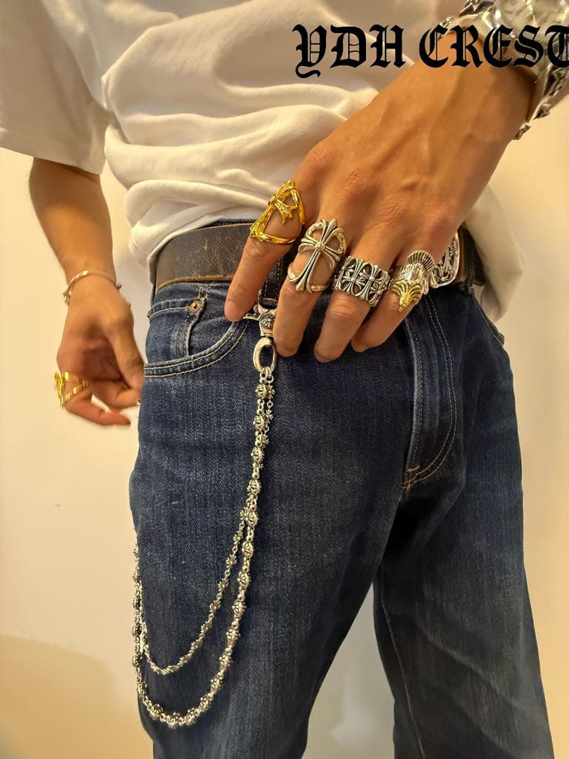 ★WWWCHAN　ウォレットチェーン　ダブルクロス＆ウォレットチェーン　刻印有り