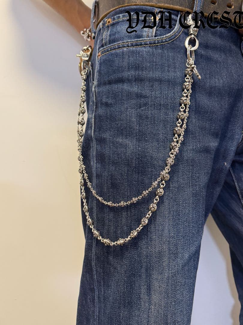 ★WWWCHAN　ウォレットチェーン　ダブルクロス＆ウォレットチェーン　刻印有り